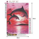 5D DIY Full Drill Diamond Painting Cross Stitch Embroidery Kit (Dolphin01)