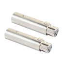 2x XLR 3Pin Male to Female Phase Reversal Adapter Plug Socket Cable Connect
