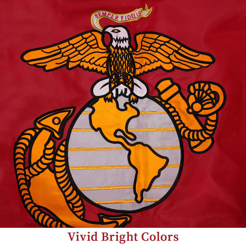 Thicken US Marine Corps Flags 2ply 3x5 feet Outdoor Anti-UV w/ Brass Buckle