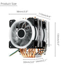 6 Heatpipe Cpu Cooler Fan 3 Line Rgb Led Cooling Fan Quiet Heatsink Radiato