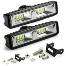 2x 48W 6inch Car Driving Fog Lamp 16LED Bulb Spot Beam Bar Off Road Work LightSE