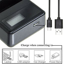 Fits for GOPRO4 Safe Camera Battery Charger LCD Display USB Input For AHDBT-401