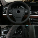 15''/38cm Car Steering Wheel Cover PU-Leather Breathable Anti-slip Black& Red
