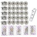 81Pcs Steel Sewing Machine Needles Measuring Tape Thread Bobbin