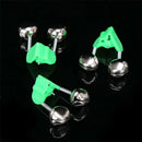 20Pcs Rod Tip Clamp Fishing pole fish Bite Lure Alarm Alert Twin Bell Ring clip