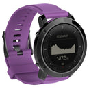 Silicone Accessories Wrist Band W/ Metal Buckle For Suunto  Purple