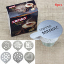 6pcs/lot Stainless Steel Metal Chocolate Coffee Art Mould Coffee Stencils L W Gw