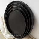 Wooden Serving Tray Tea Set Fruit Candy Food Snack Dessert Plate Round 30cm