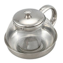 600ml Stainless Glass Teapot Loose Infuser Coffee Tea Leaf Herbal Decor