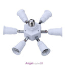 6 in 1 Adjustable E27 Base Head Light Lamp Bulb Adapter Holder Socket Splitter