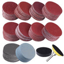200Pcs 50mm 2 Inch Sander Disc Sanding Discs 80-3000 Grit Paper with 1Inch  B3M9