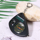 2 in 1 Compass+Map Measurer Curvimeter Keychain for Outdoor Hiking Camping A
