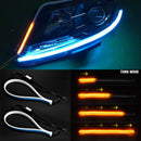 LED Strip Turn Signal Switchback Indicator DRL Daytime Running Light Blue FSK