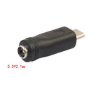 2pcs DC Power Adapter Type-C USB Male to DC5.5x2.1mm Female Jack Converter