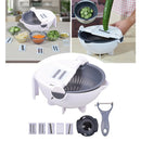 6 IN 1 Slicer Vegetable Fruit Cutter Drain Basket Crusher Grater Chopper Peelers
