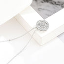 Fashion Women Cubic Zirconia Round Ring Pendant Necklace Daily Jewelry Gift