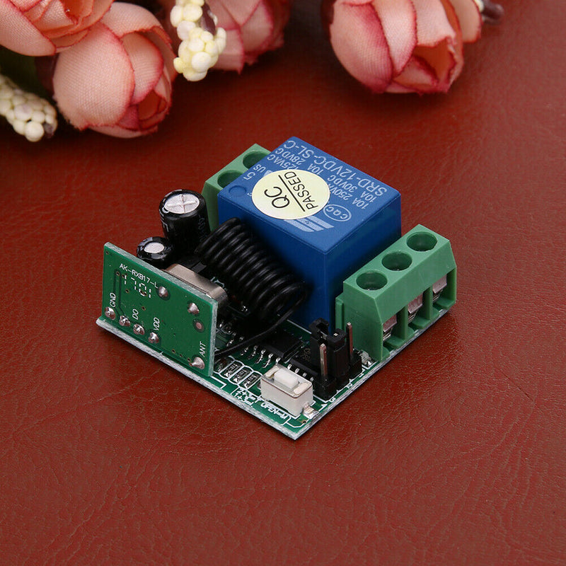 12V Relay Wireless Remote Control Lamp Two Key LED Switch Transceiver SN9F