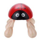 Ladybug Six Feet wooden Massager Massage head Beetle Red