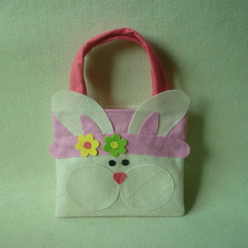2pcs Rabbit Bunny Style Handbag Fabric Tote Kids Carry Bags Easter Supplier