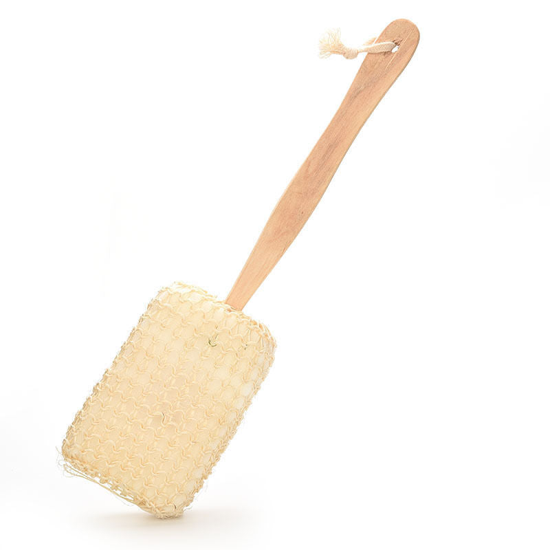 Natural Sisal Handle Body Back Brush Shower Sponge Spa Scrub Bath Scrubber A FT