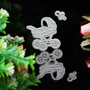 Baby Carriage Pram Cutting Die Stencil Decor Scrapbook Paper Embossing Card J4N7