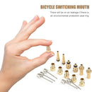 16pcs/set Aluminum Alloy Bicycle Valve Conversion Nozzles Valve Adapter Kit