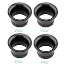 4Pcs 2 inch Air Filter Trumpet Velocity Stack Funnel for Carburetor Black