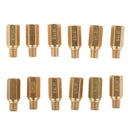 12 Pieces Injector Hexagonal Nozzles Carburetor Main Jet Kit 140 -168