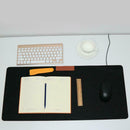 Office Computer Desk Mat Modern Table Wool Felt Laptop Desk Mat(Black)