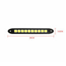 1X 10LED Daytime Running Light DRL COB Strip Lamp Fog Car Driving Waterpr JR BX