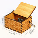 Retro Wooden Hand Cranked Music Box Christmas Gift Party Household Decor