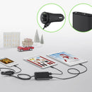 4 USB Port Car Cigarette Lighter Socket Splitter Charger Extension Cable Phone