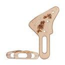 Wood Single Coil Pickup Frame Mounting Rings Pickguard Set for Electric Guitar