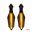 2 PCS Motorcycle LED Turn Signal Lamp Sequential Flowing Indicator Lights Amber