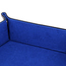 Dice PU Leather Folding Hexagon Tray Velvet for RPG DnD Dice Game Storage B