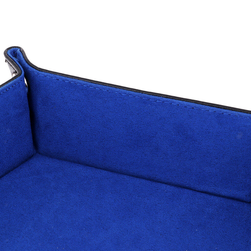 Dice PU Leather Folding Hexagon Tray Velvet for RPG DnD Dice Game Storage B