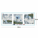 3pcs 5D DIY Full Drill Diamond Painting Flowers Cross Stitch Embroidery Kit