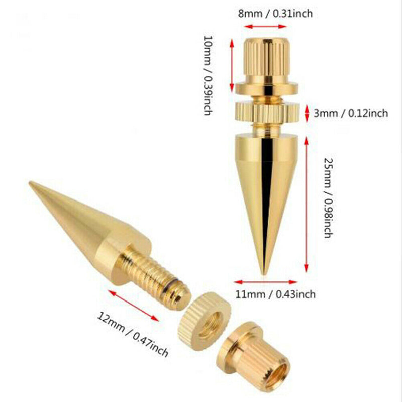 4Pcs 6 x 36MM Copper speaker spike isolation stand + base pad feet mat Z-PN FT