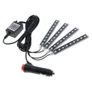 RGB 9 LED Strip Bluetooth Phone App Control Car Interior Atmosphere Lights