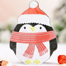 Christmas Decor Tinplate Candy Box Food Container Cartoon Box (Penguin) A
