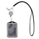 Crystal LANYARDs with Retractable Reel ,Vertical ID Badge Holder of White