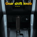 Car Gear Shift Knob Carbon Fiber Aluminum Shifter Lever Stick Knob (Black) A