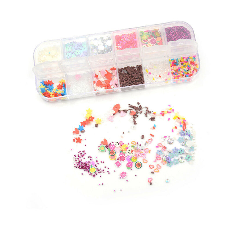 Add 12 kinds fruit pattern of slime DIY Slime Education CraftMudAntistress toy3C