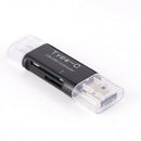 3 In1 SD TF Micro SD Memory Card Reader For Type- C USB3.1 USB2.0 Micro USB