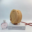 Women'S Hand-Woven Baodan Shoulder Bag Portable Grass Woven Bag Small Beach