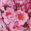 1Pc Peach Artificial Cherry Spring Plum Peach Blossom Branch Silk  Flower T G8E3