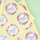 120pcs Thank you Flower Seal Stickers DIY Baking Gift Labels Adhesive Stickers Z