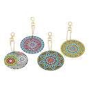 4X DIY Key Chains Mandala Art Photo Tibet Crystal Charm Pendant Necklace Gift