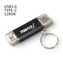 Type C Flash Drive, 128GB 2in1 OTG USB C+ USB 3.0 Dual Drive Memory Stick w/