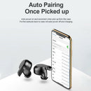 S11S BT Earphones LED Digital Display Headphones with Charging Case (Black) A